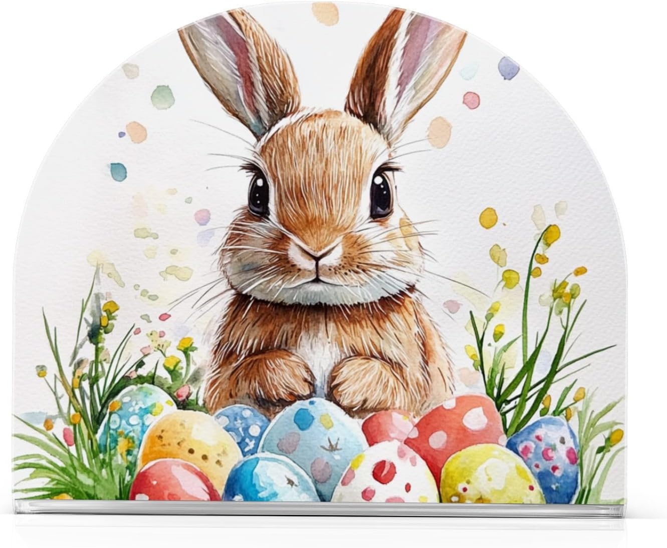 ALAZA Rabbit-Bunny Easter-Themed Napkin Holder 2-Pack