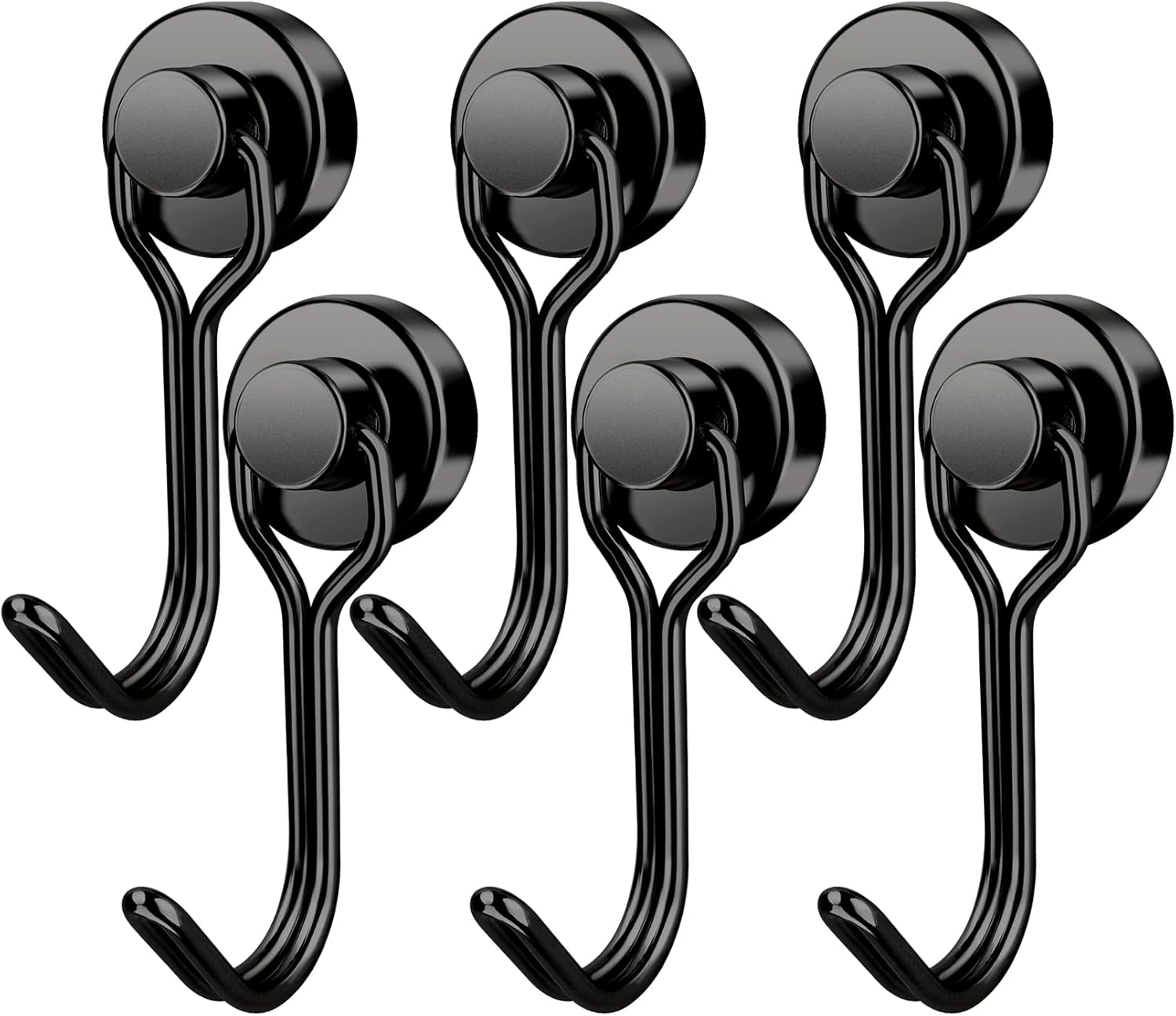 FINDMAG Magnetic Hooks 30 LBS 6 Pack