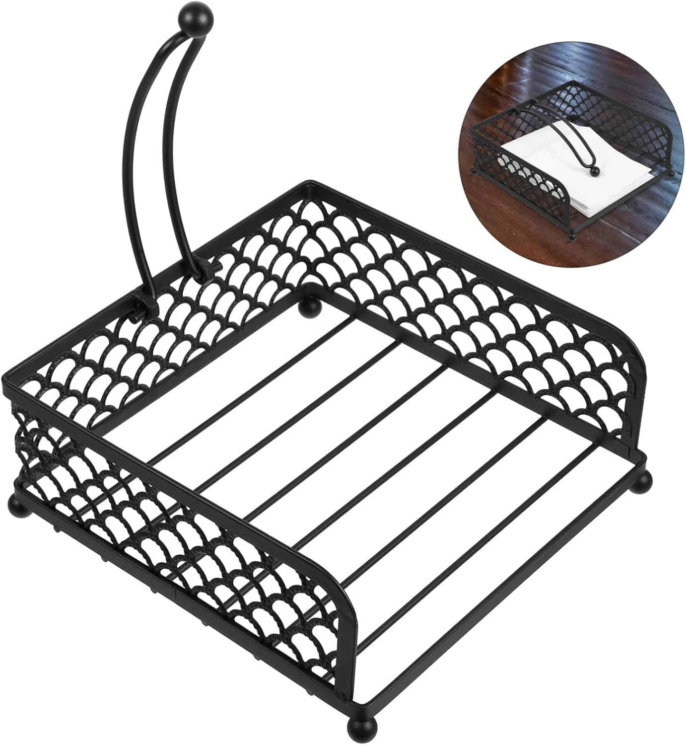 GRIRIW Napkin Holder Weighted Arm Square