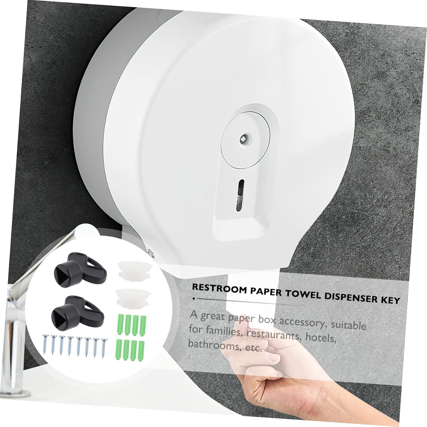 Elegant 2-Piece Toilet Paper Dispenser Keys with Triangle Lock