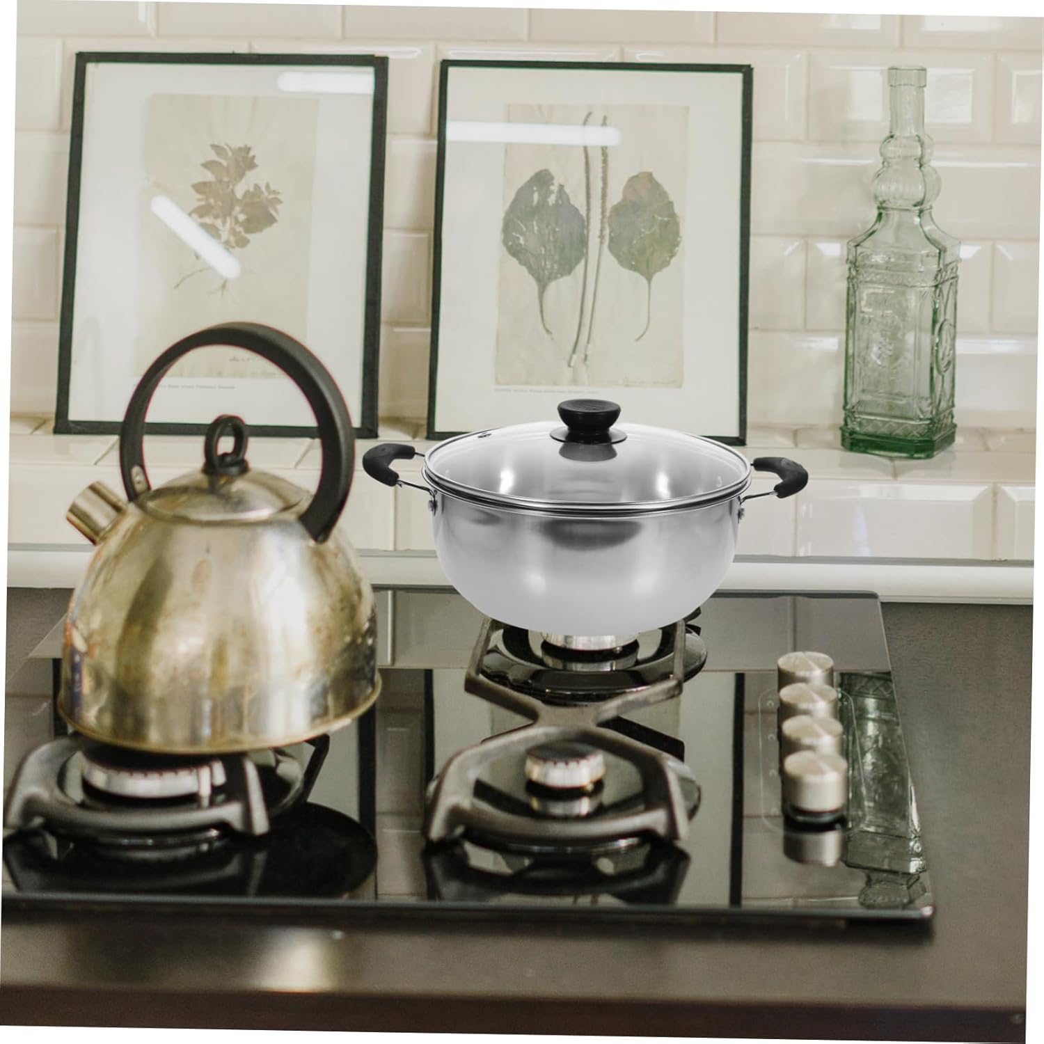 Stainless Steel Soup Pot Multi-Layer Cooking Lid Eco-Friendly Durable
