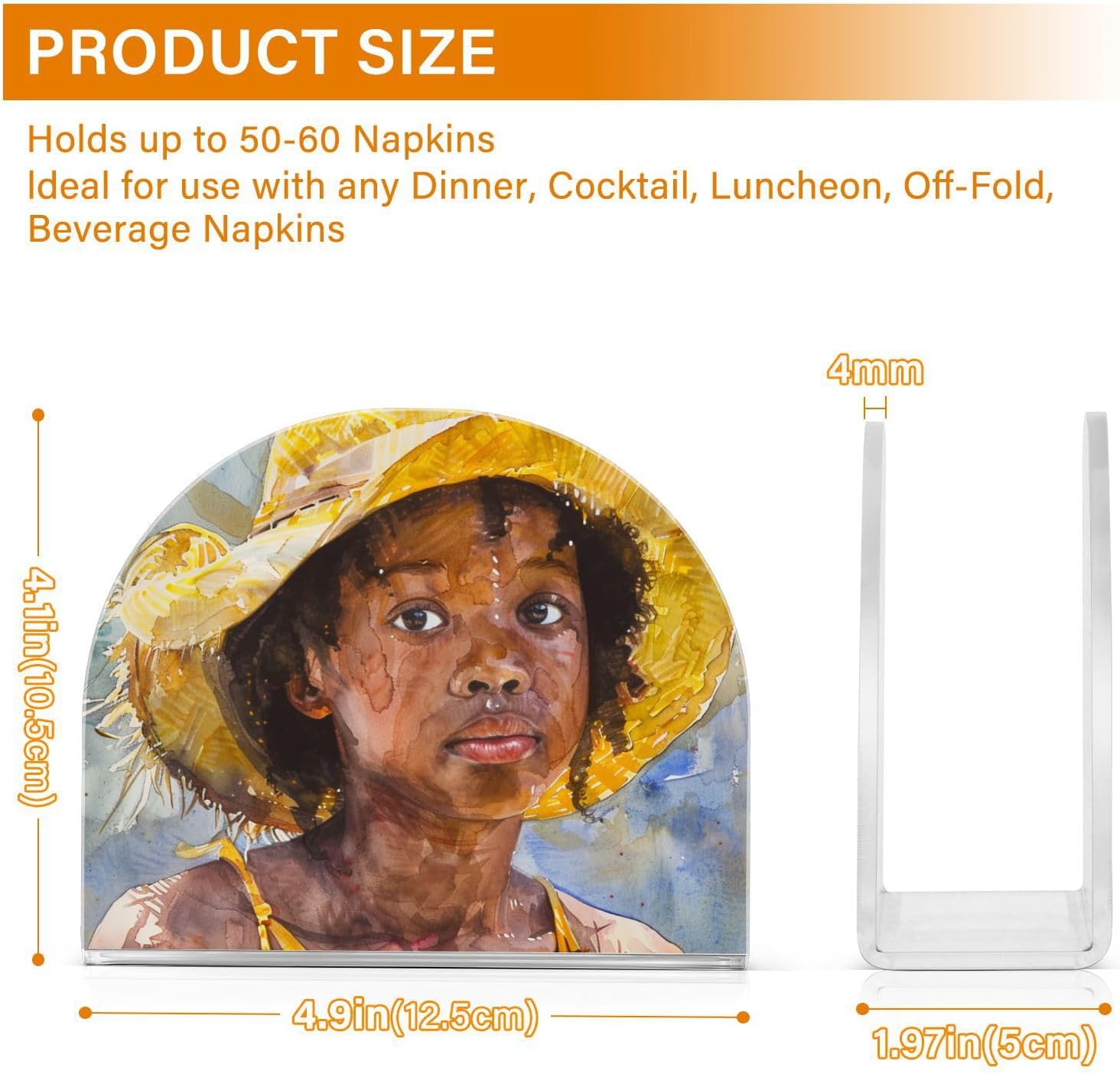ALAZA Napkin Holder African American Napkins Dispenser