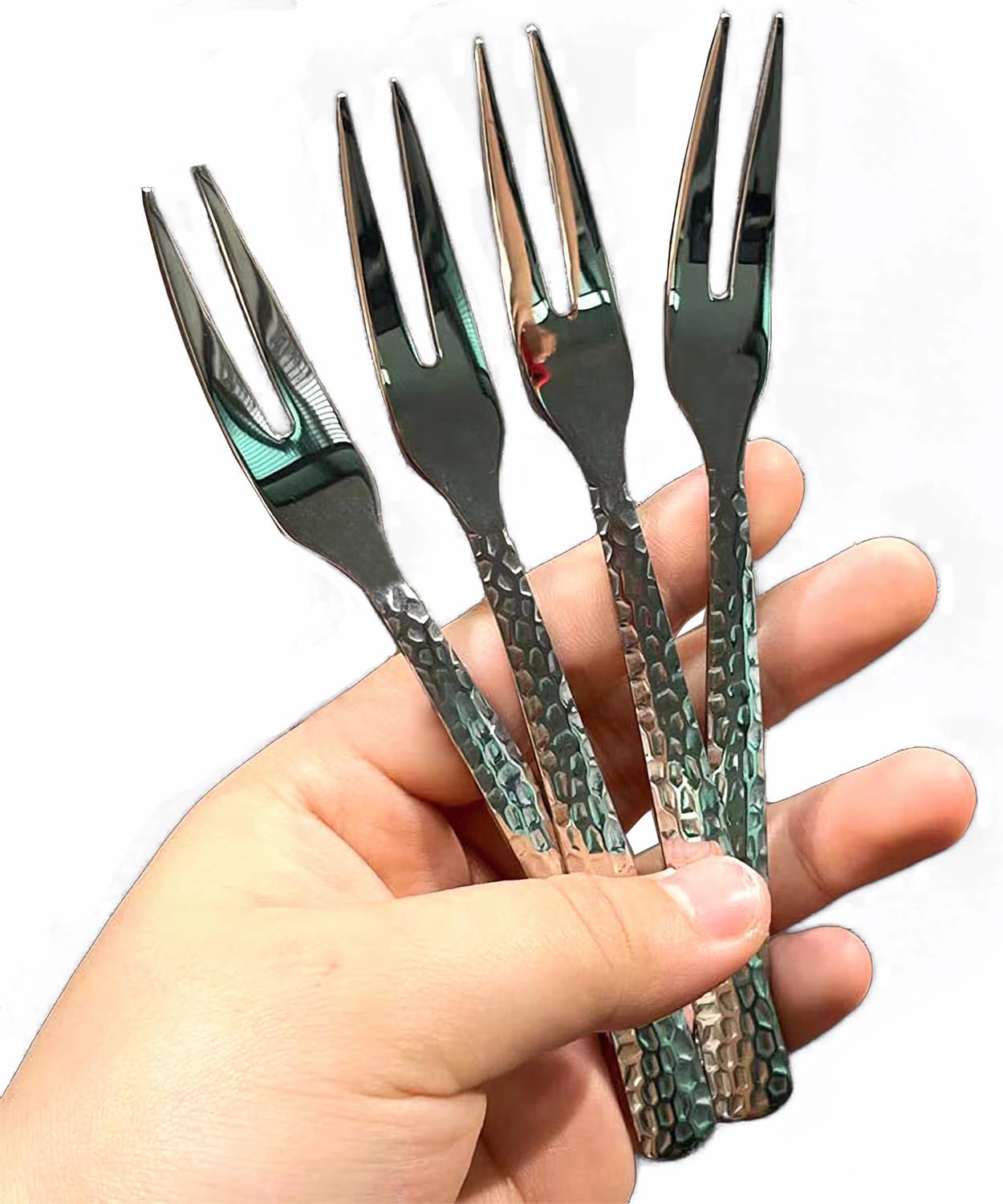 ChenShuo Stainless Steel Dessert Forks 4-Piece Set