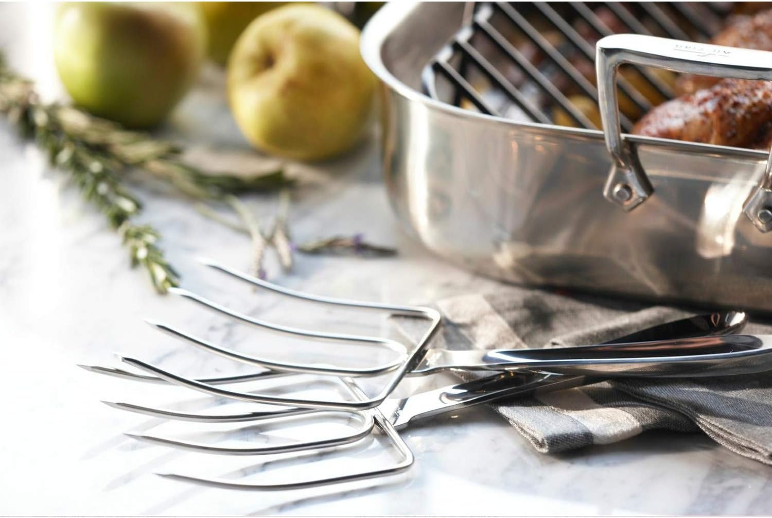 Sturdy Turkey Forks 1810 Stainless SteelERGONOMIC Kitchen Hacks Silver