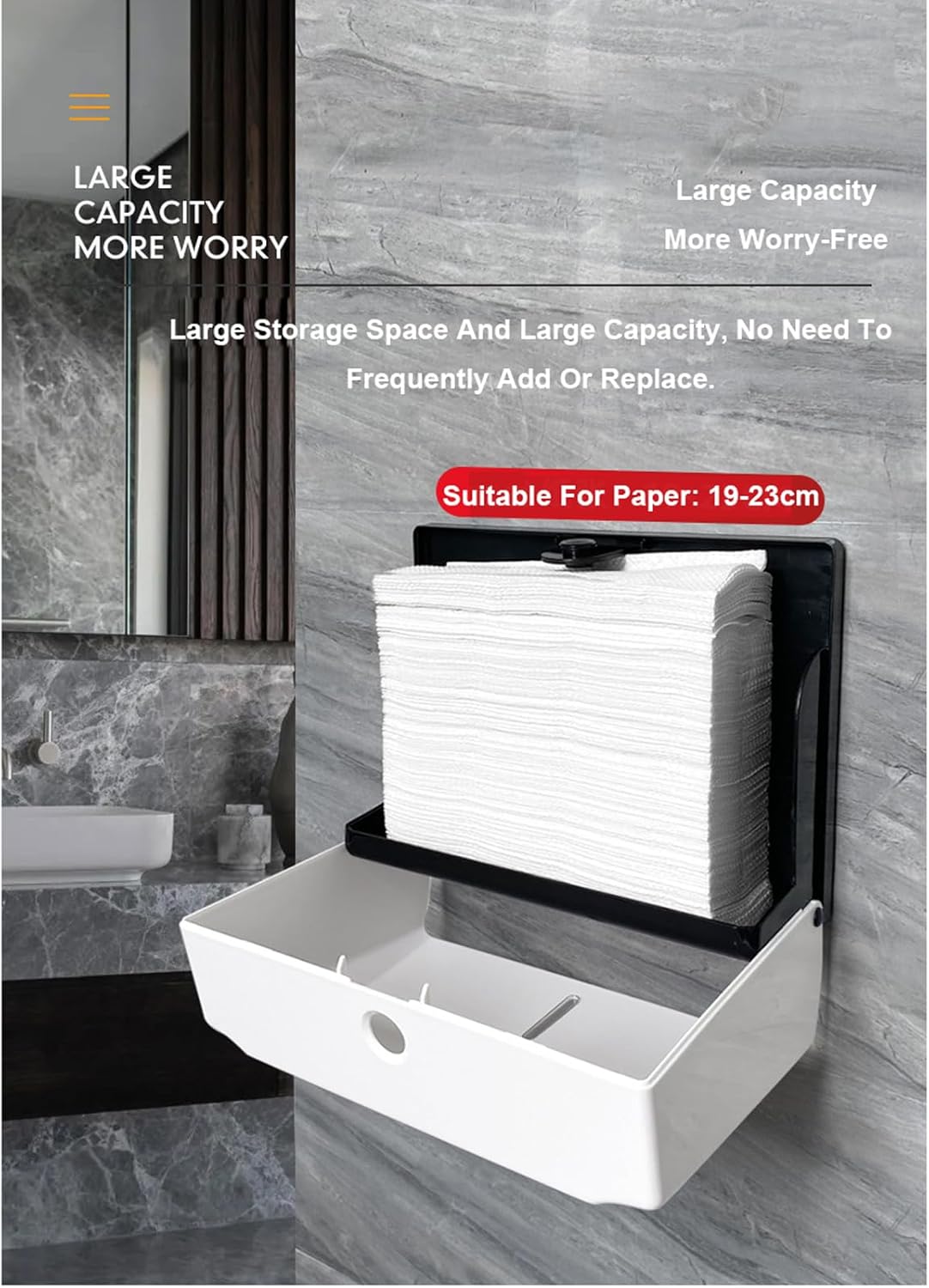 Space-Saving Commercial Towel Dispenser with 200-Piece Capacity