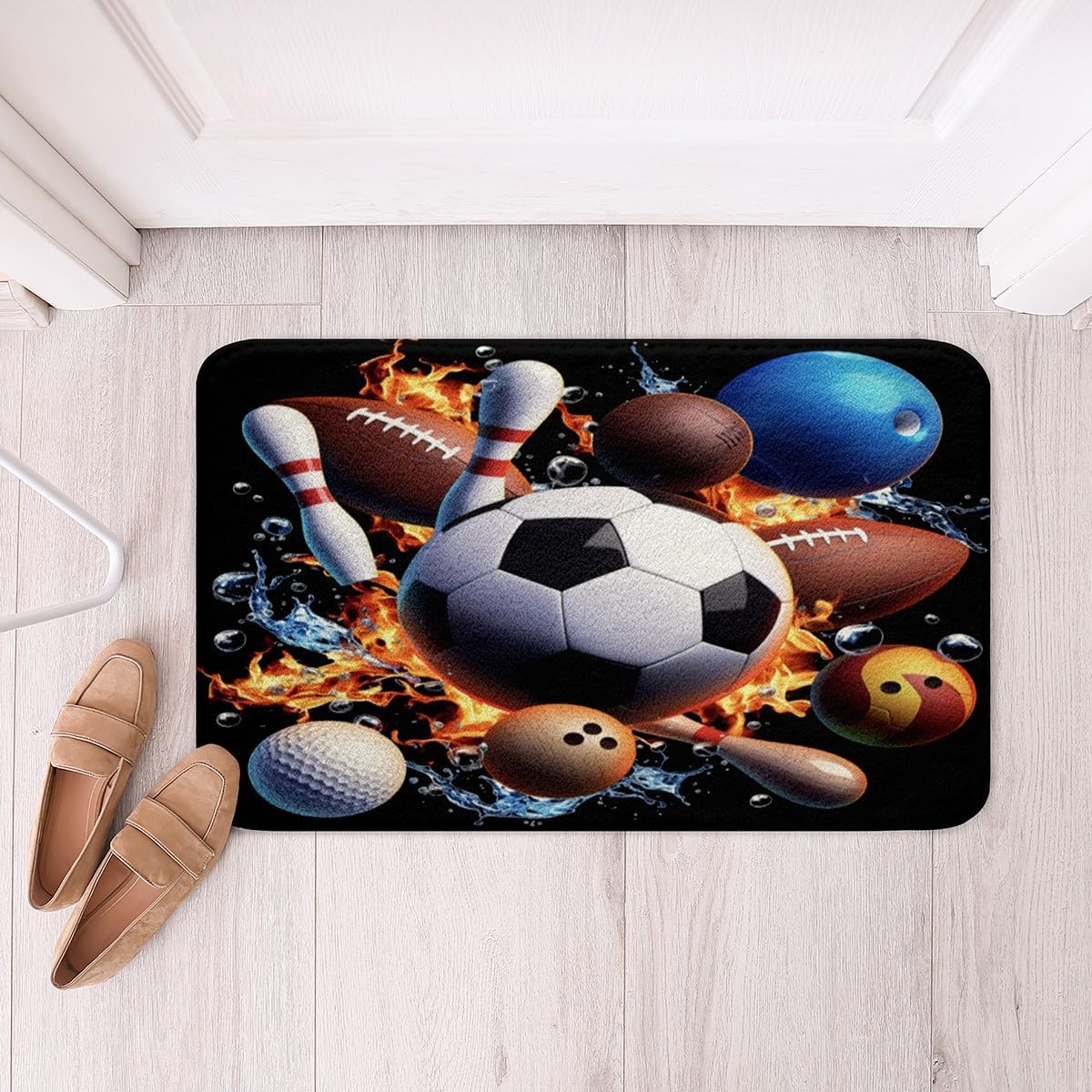 Feelyou Vibrant Ball Sports Bath Rug 20x32