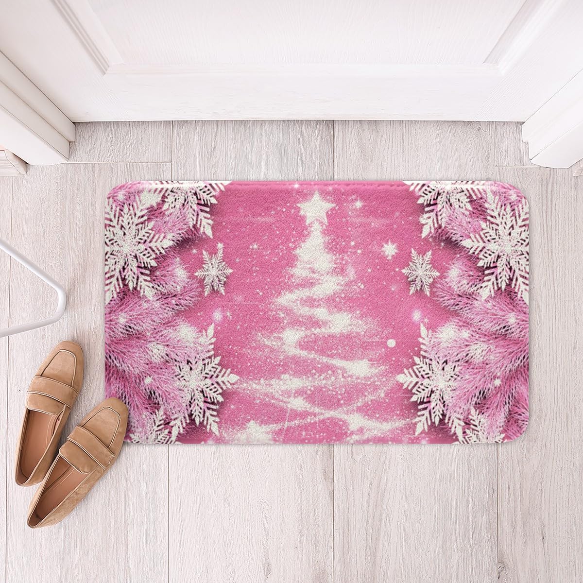 Feelyou Christmas Tree Bath Rug for Girls