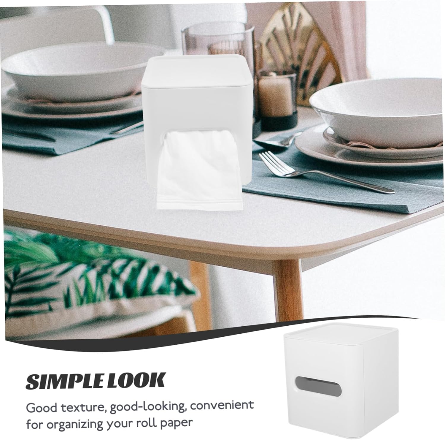 Square Plastic Tissue Holder Cube