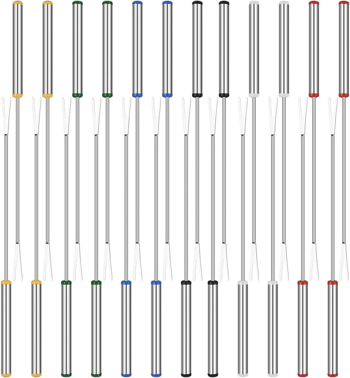 24pc Color Coded Fondue Forks Set