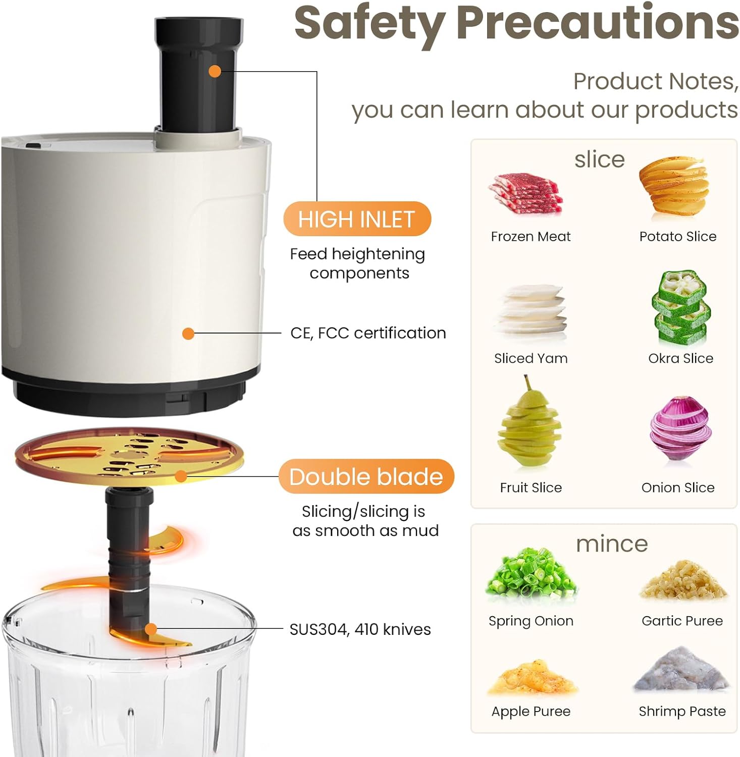 NAJIESUN4-in-1 Waterproof Cordless Electric Veget Slicer Set