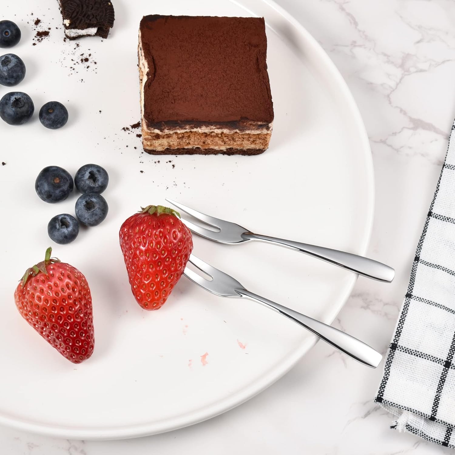 Premium 188 Stainless Steel Mini Cocktail Forks for Appetizers