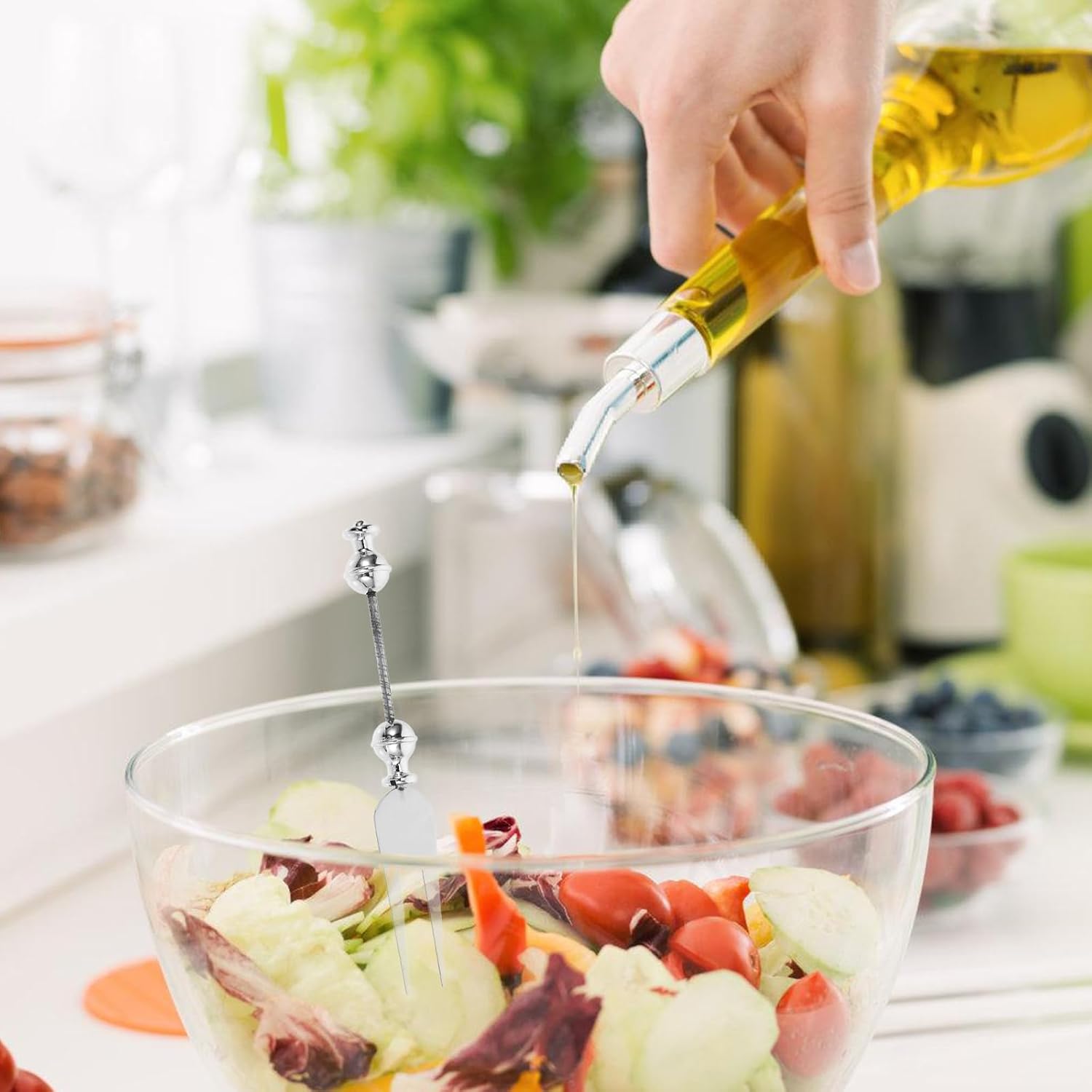4 Pcs Stainless Steel Fruit Forks PersonalizedsaladFork Reusable Kitchenware