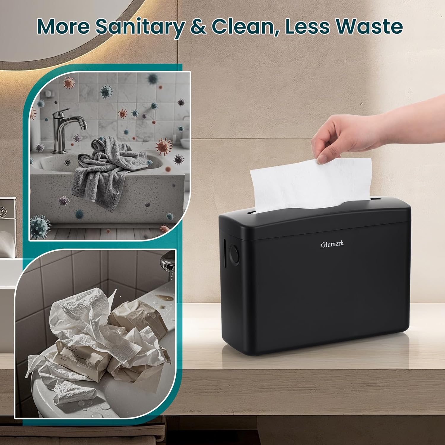 Compact Countertop Towel Dispenser - Effortless_paper Towel Management