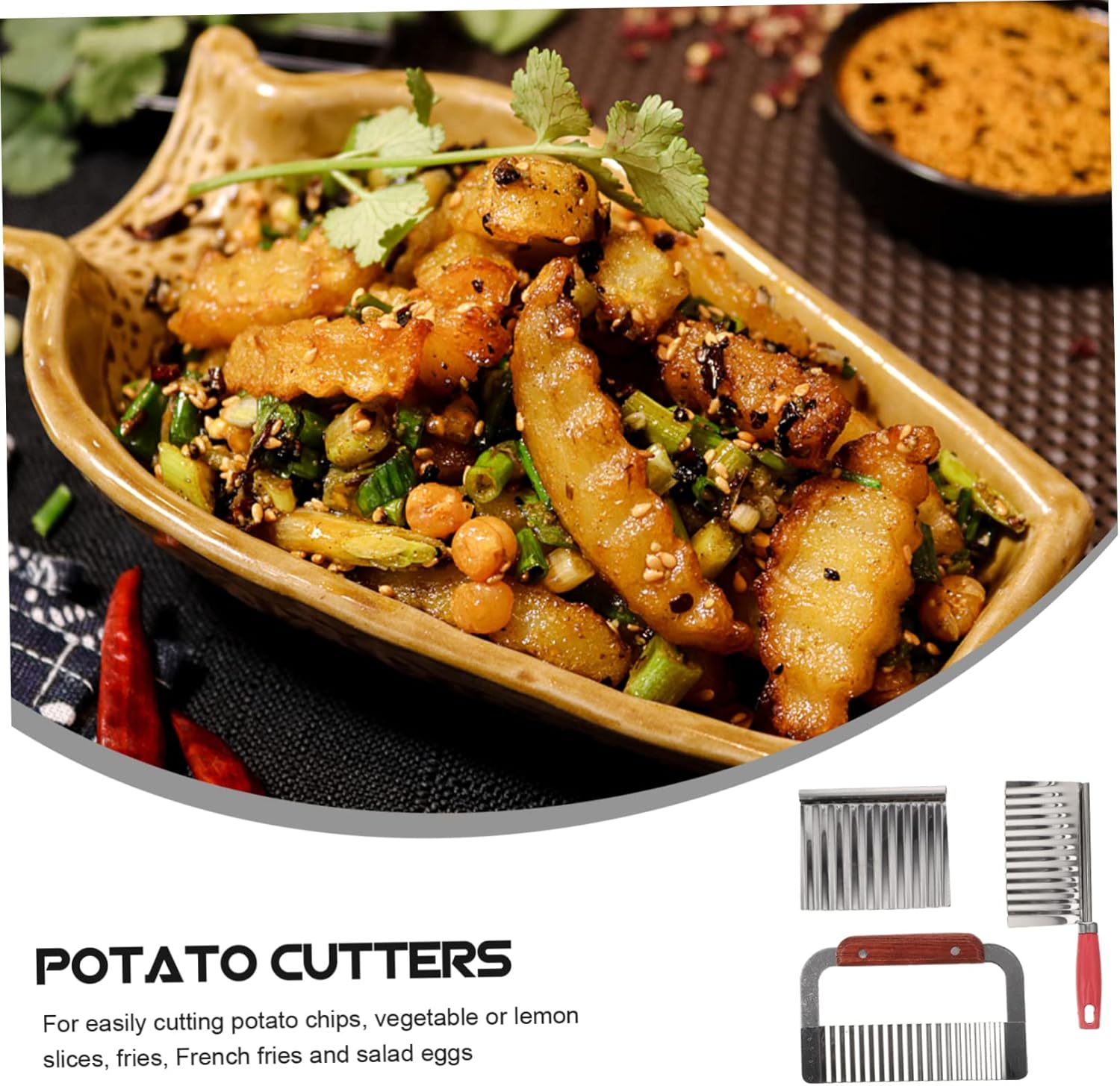 Potato Chopper Knife Set Effortless Slicer