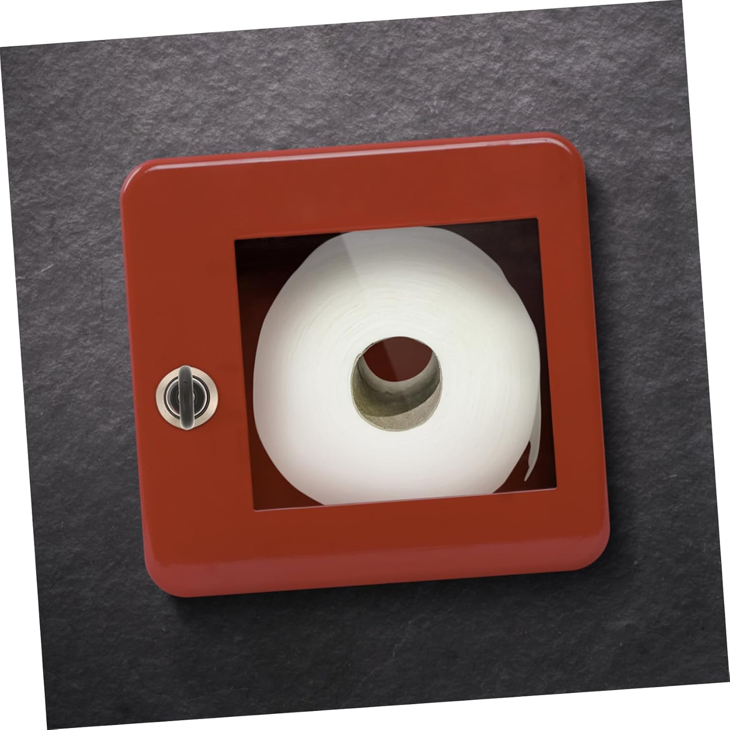Elegant Restroom Accessory Toilet Paper Holder Lid Key