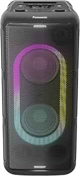 Panasonic SC-TMAX45 High Power Double Woofer Bluetooth Party Speaker System with USB, AUX and Optical Input, Mic & guitar jack (Black)