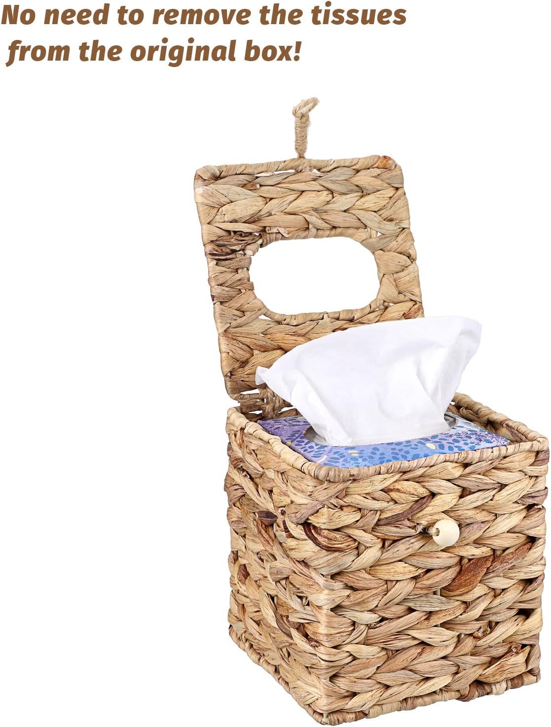 Sumnacon Tissue Box Cover Natural