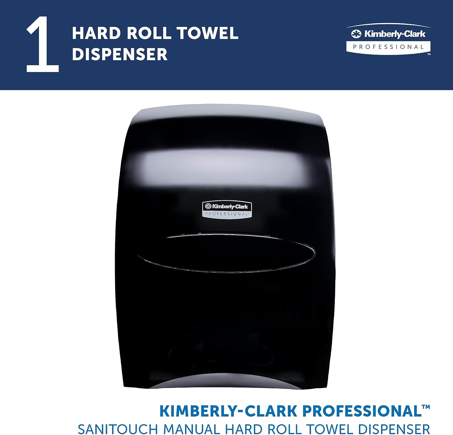 Sanitouch Manual Hard Roll Towel Dispenser Black 1263x1613x102