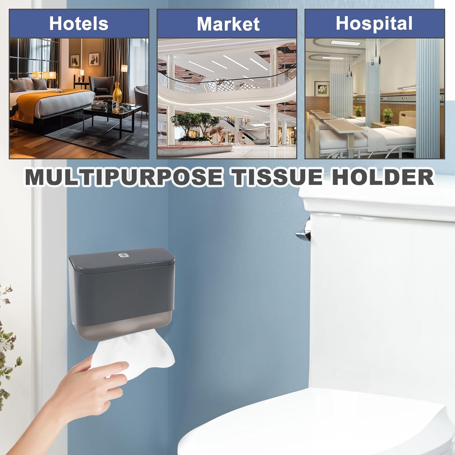 Commercial Paper Towel Dispenser Wall Mount Gray
