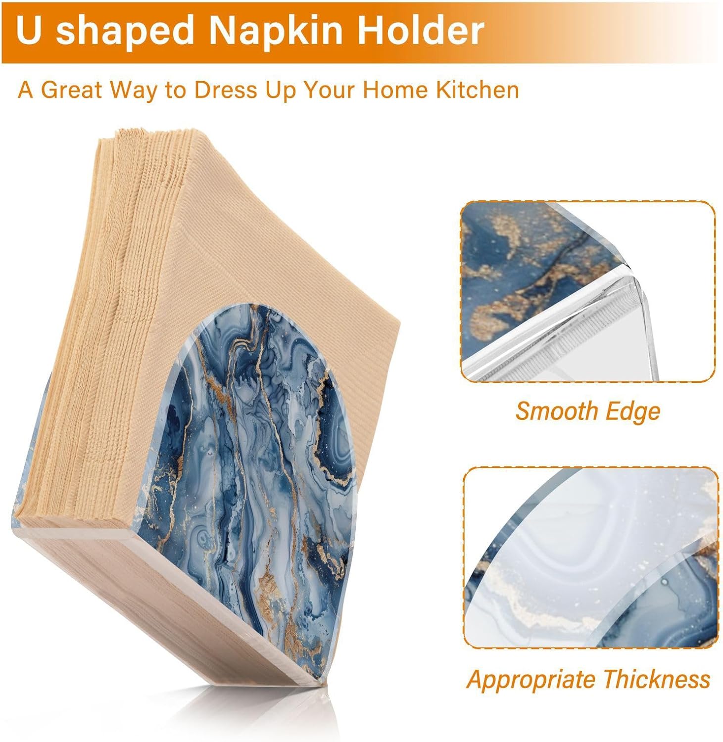 ALAZA Marble Watercolor Napkin Holder