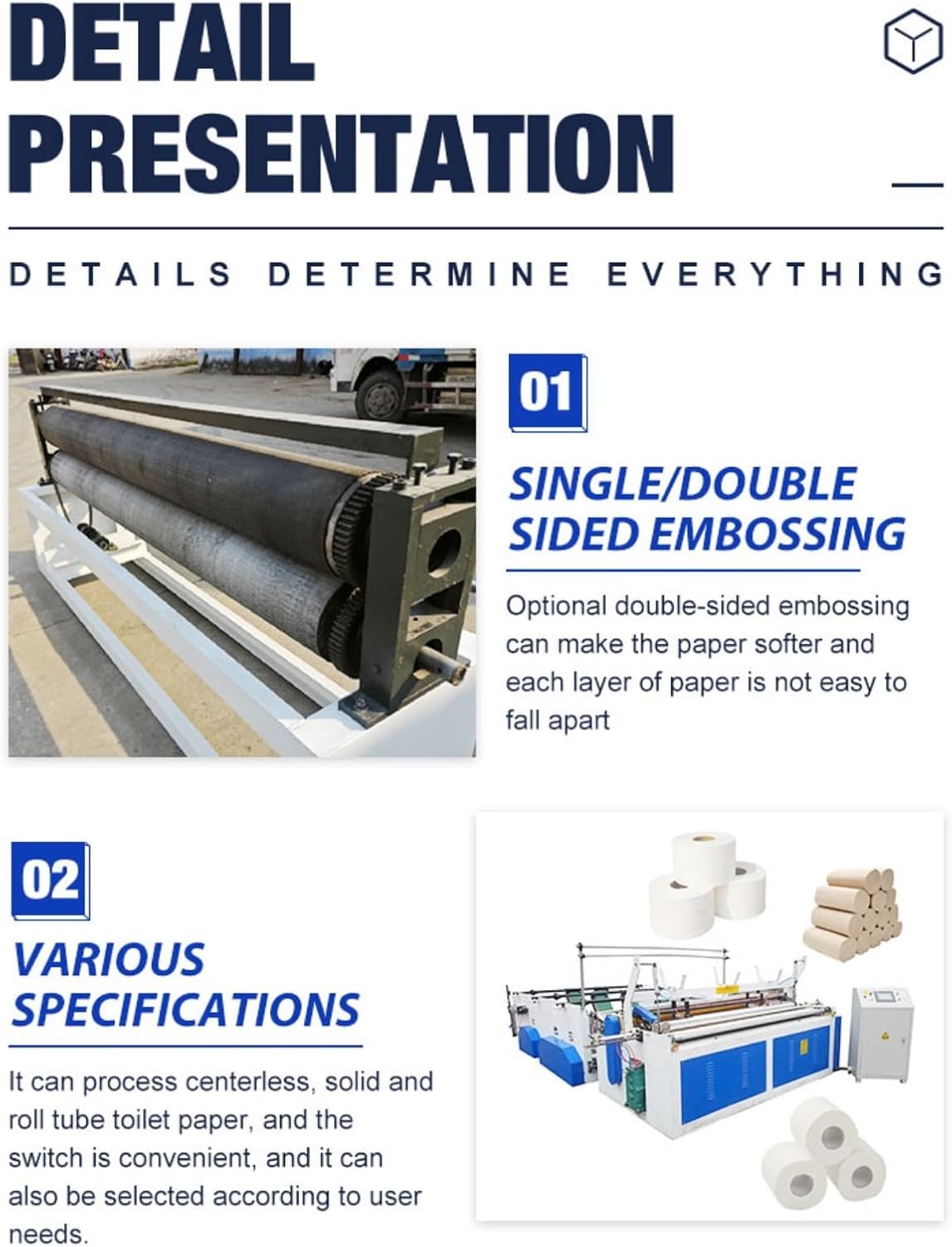 High-Speed Toilet Tissue Rewinding Machine with Custom Options