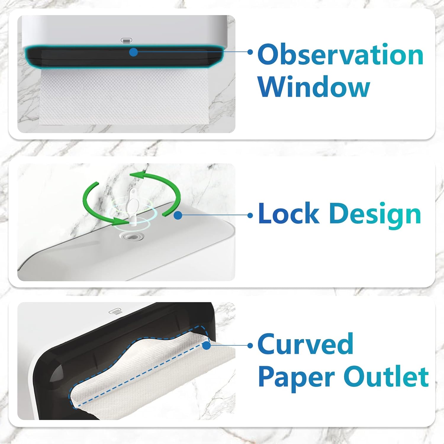 Premium Folded Paper Towel Dispenser Wall Mount