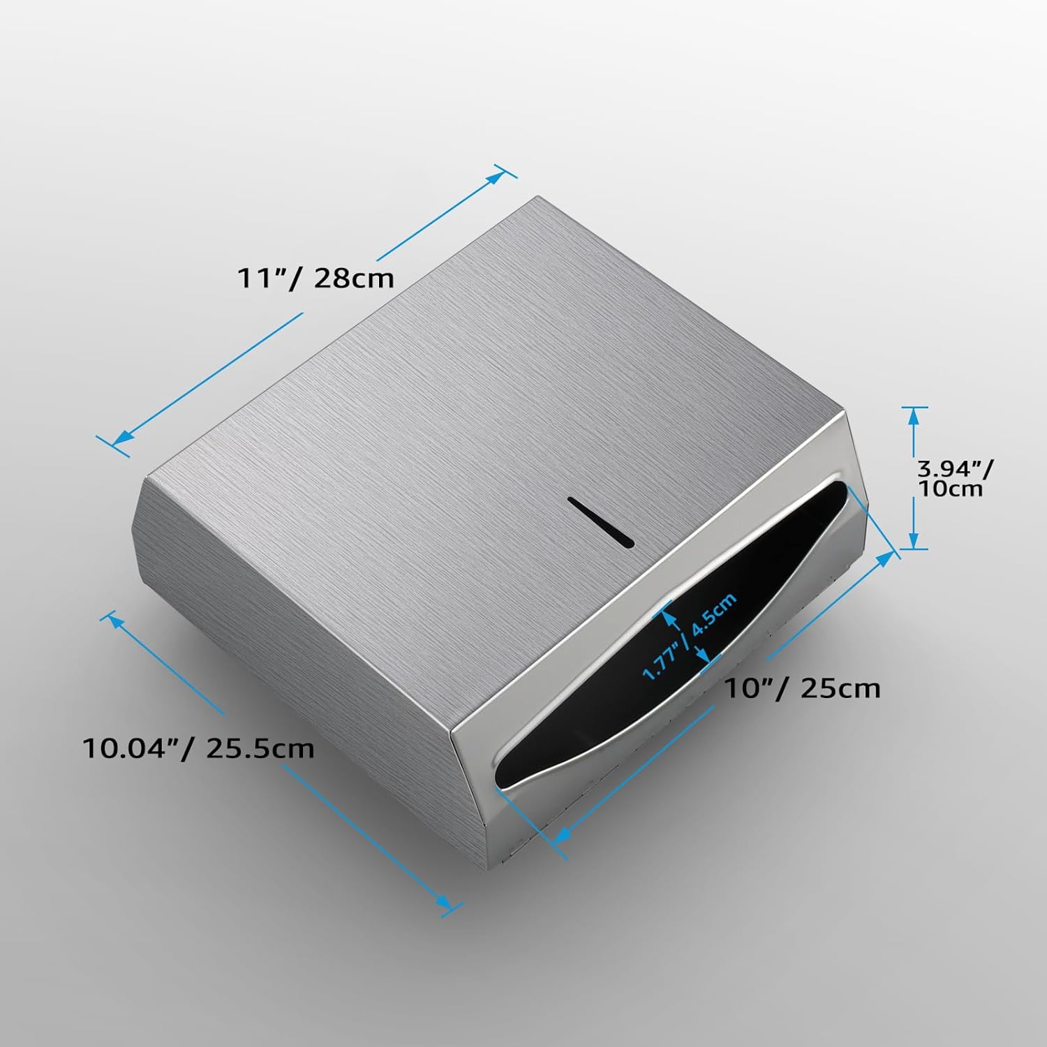 Space-Saving Stainless Steel Wall-Mount Towel Dispenser