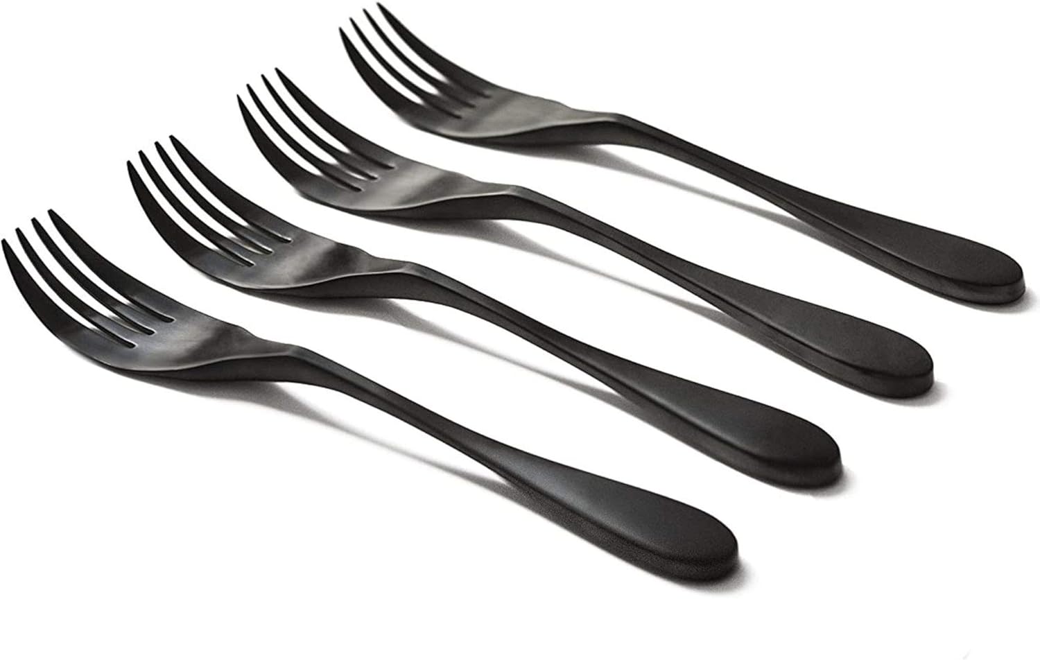 KNORK Original Steel Titanium Coated Fork Set 4 Piece Matte Black