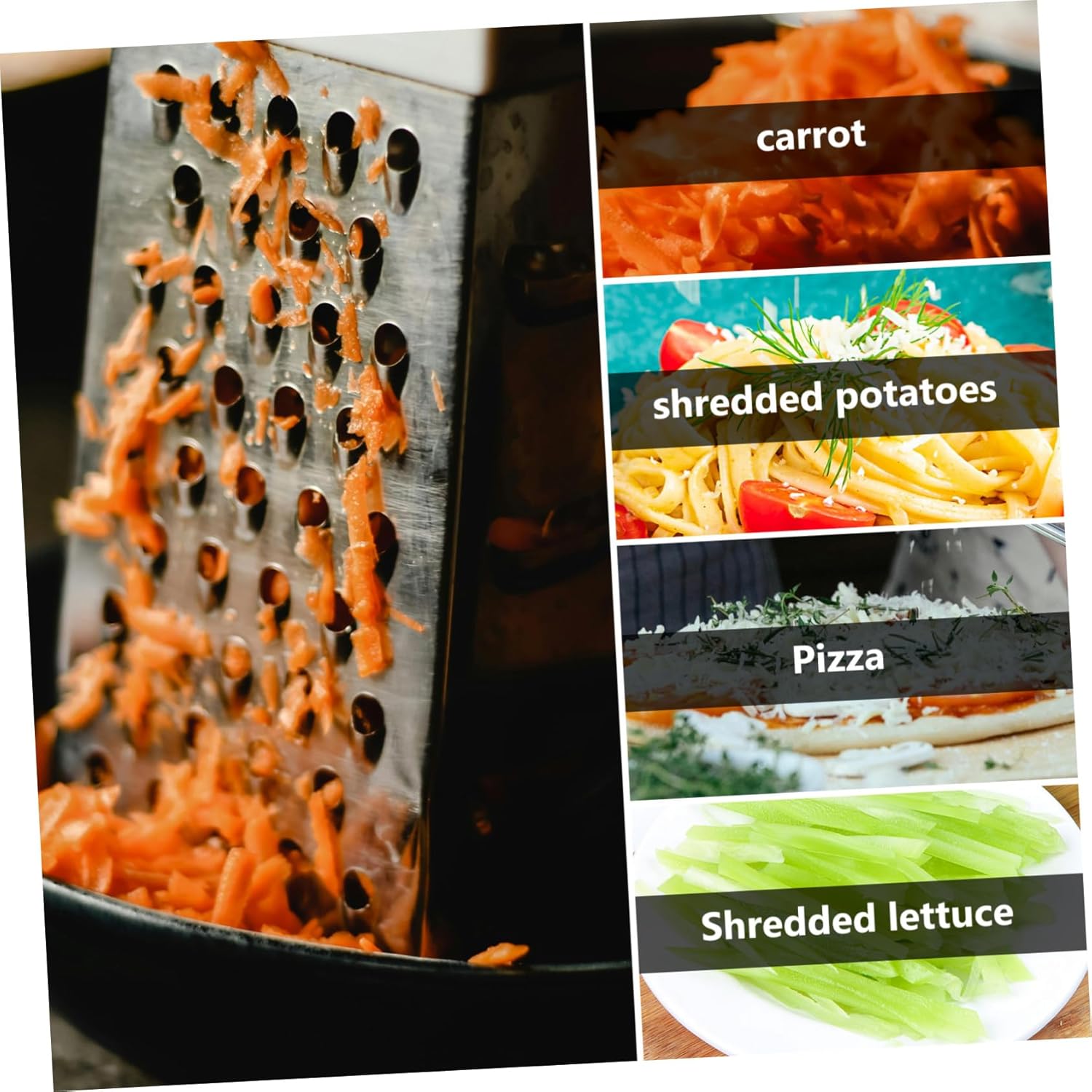 Ergonomic Stainless Steel Grater for Carrots Cheese and Ginger