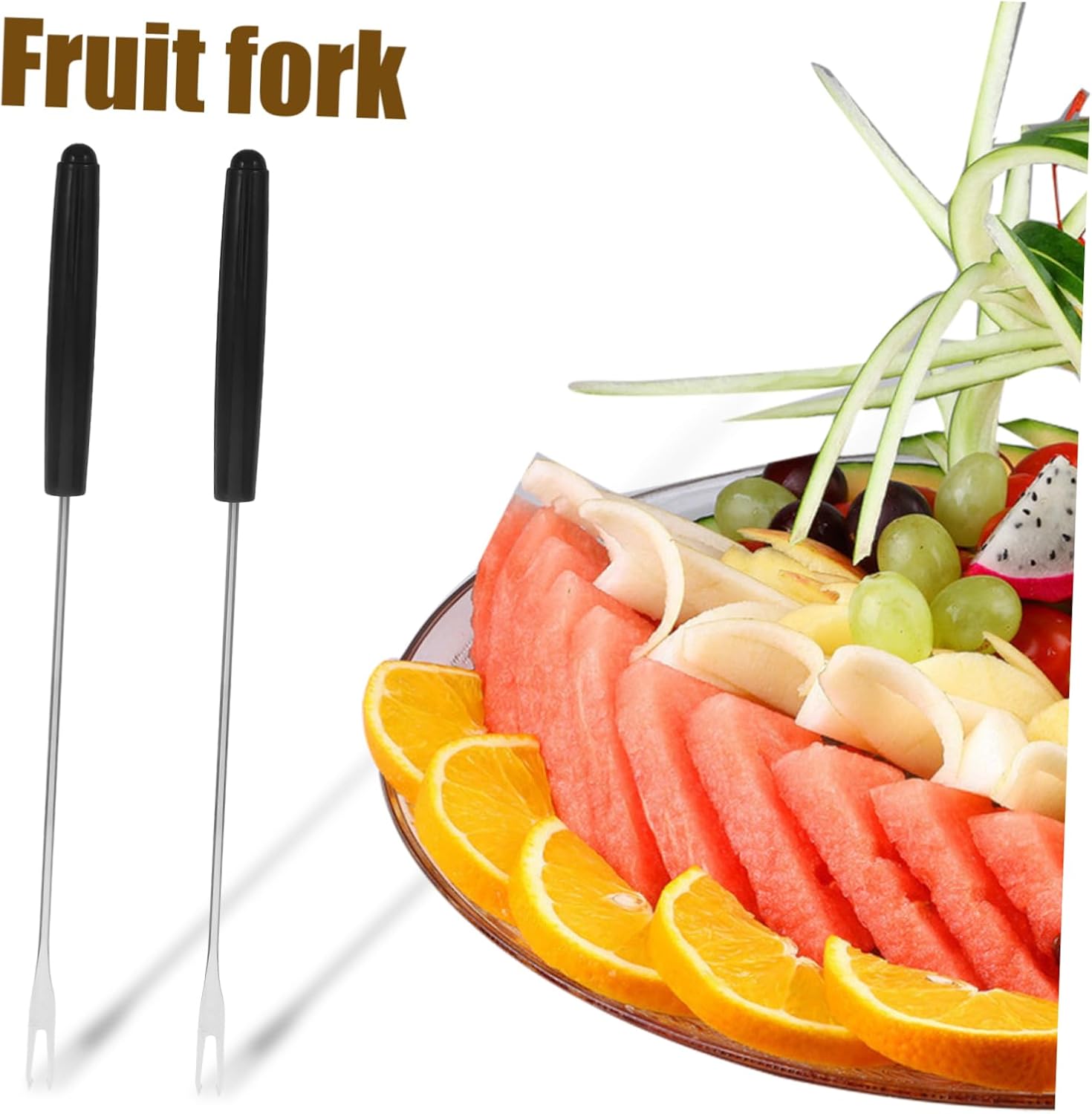 PRETYZOOM Stainless Steel Fondue Forks Set of 4