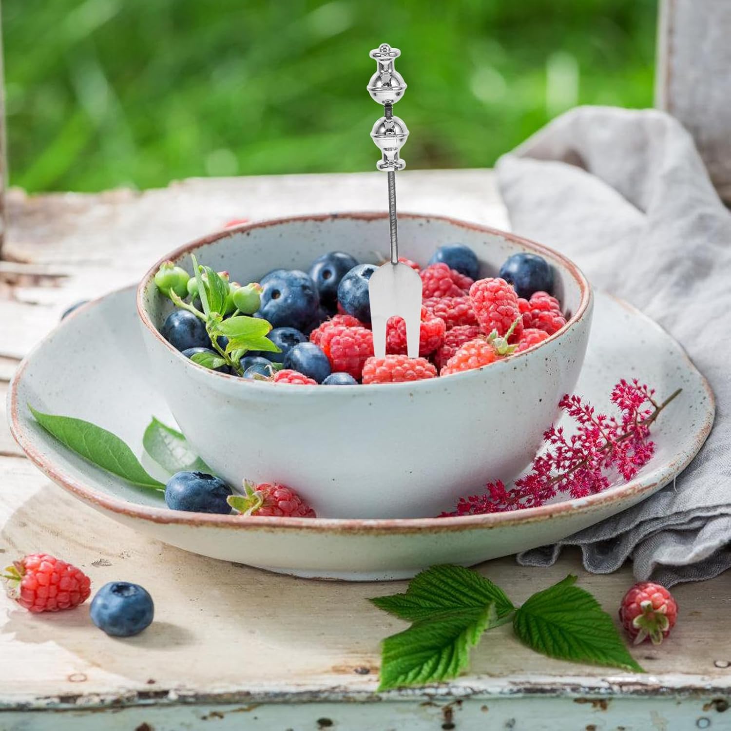 4 Pcs Stainless Steel Fruit Forks PersonalizedsaladFork Reusable Kitchenware