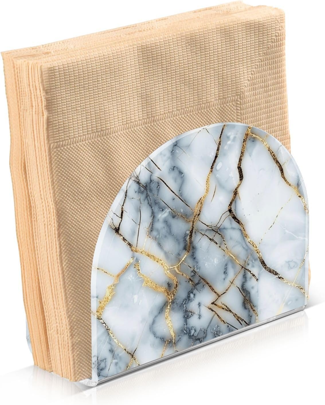 ALAZA Gold Marble Napkin Holder - 2-Pack for Table Use