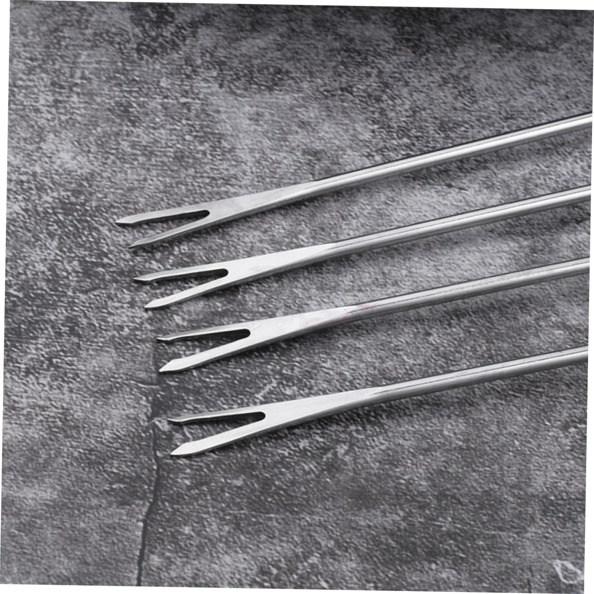 Stainless Steel Cheese Fondue Forks 8pcs - Perfect for Picnics Camping