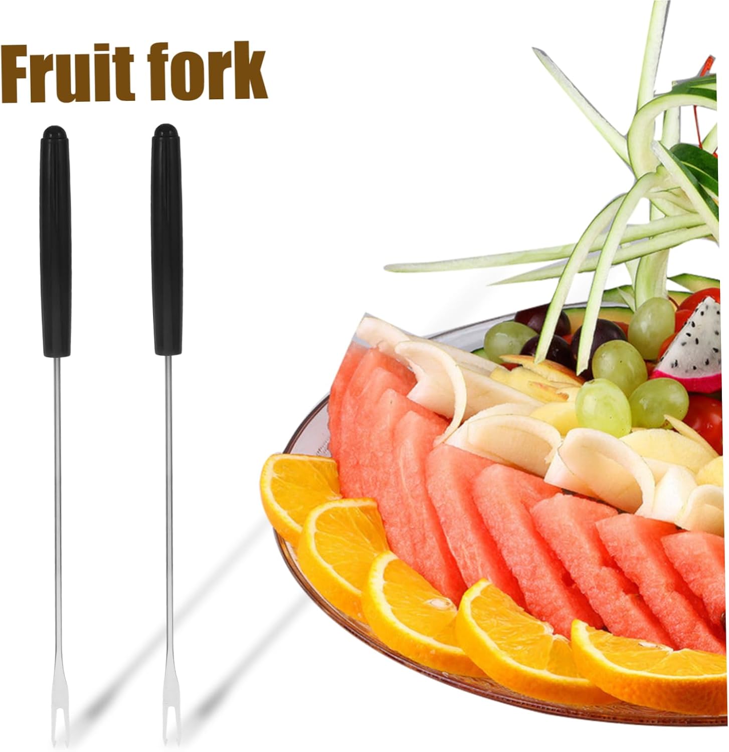 Stainless Steel Dessert Fork Set Comfortable Design for Cheese Fondue