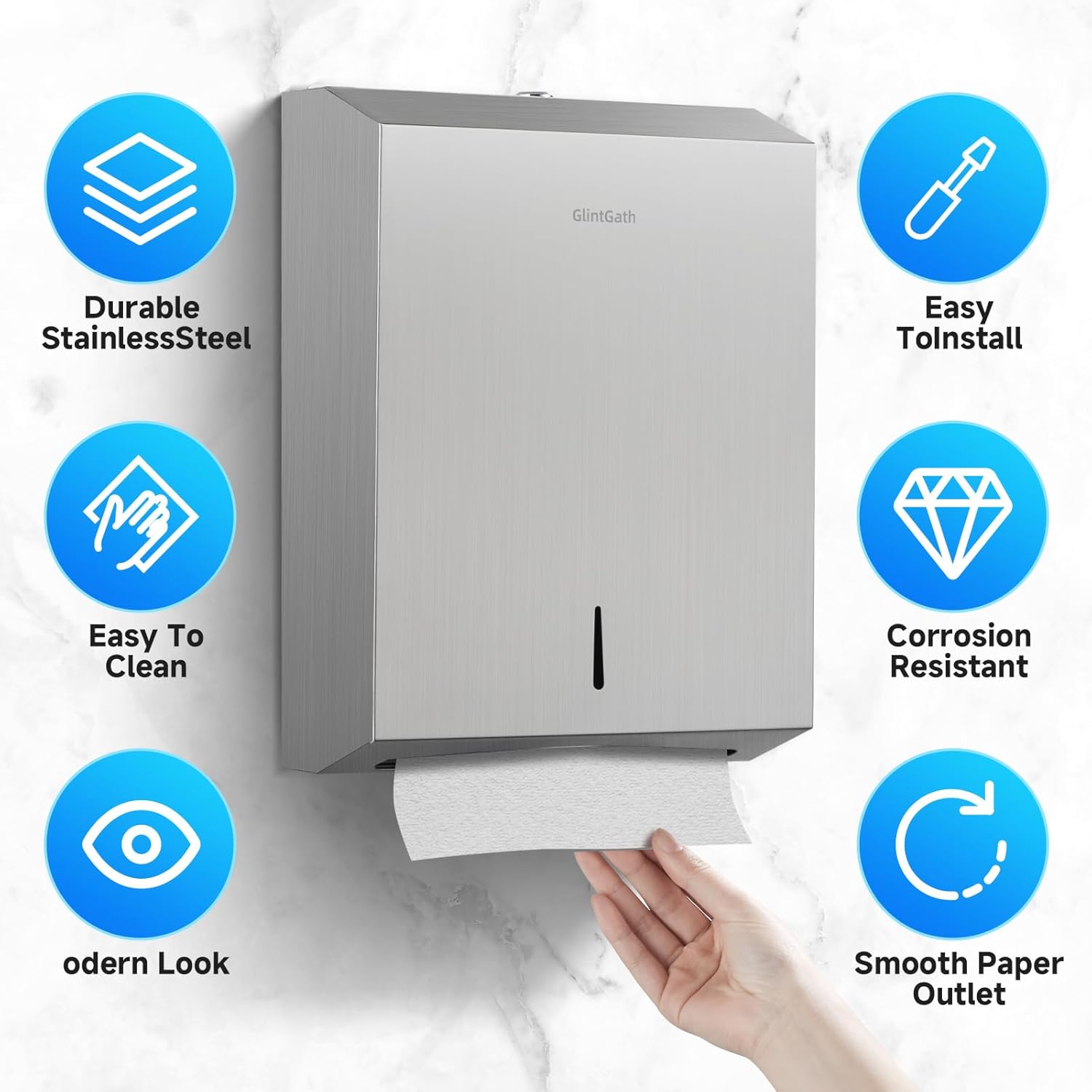 Sturdy 304 Stainless Steel Touchless Towel Dispenser