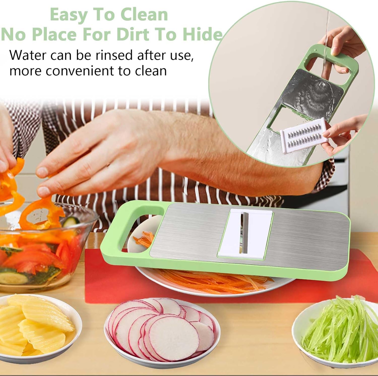 6-in-1 Mandoline Slicer with Hand Guard