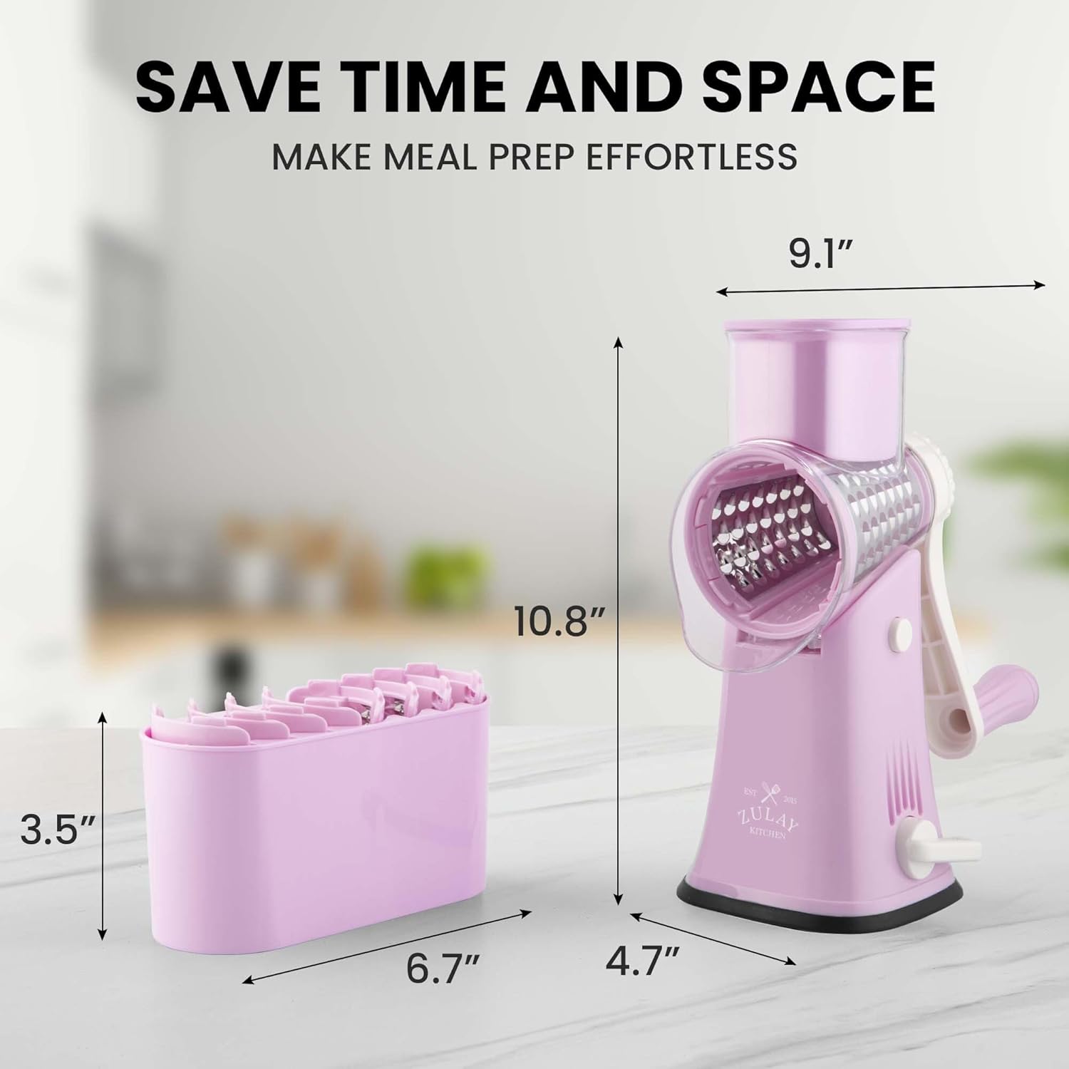 Zulay Kitchen Grater Easy to Use Stainless Steel for Busy Home Chefs