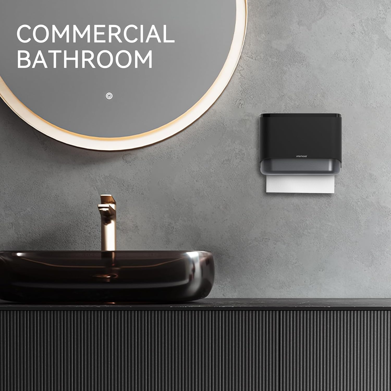 Paper Towel Dispenser Wall-Mounted for Bathroom Commercial Use