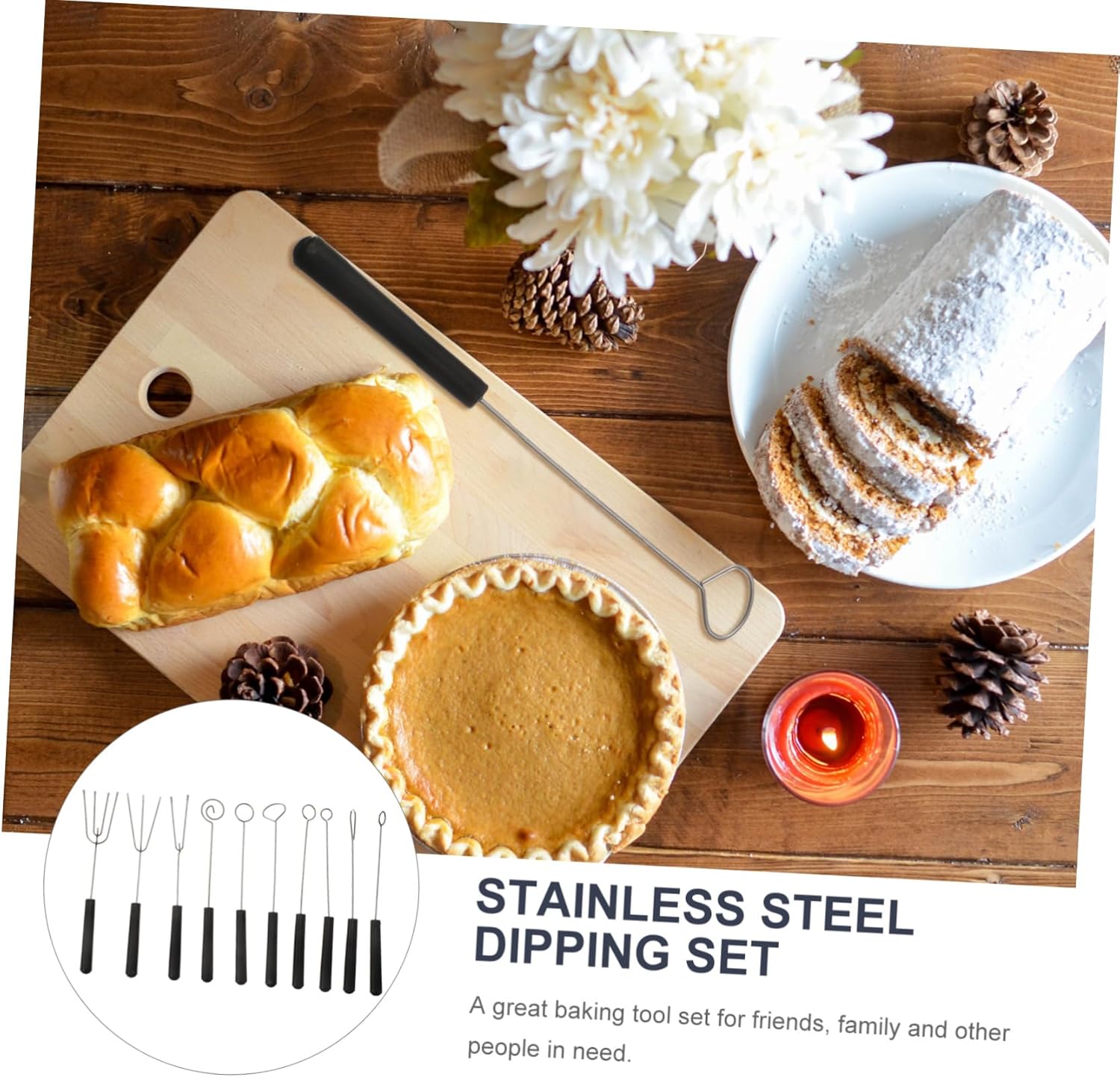 PrettyZoom 10-Piece Chocolate Dipping Fork Set