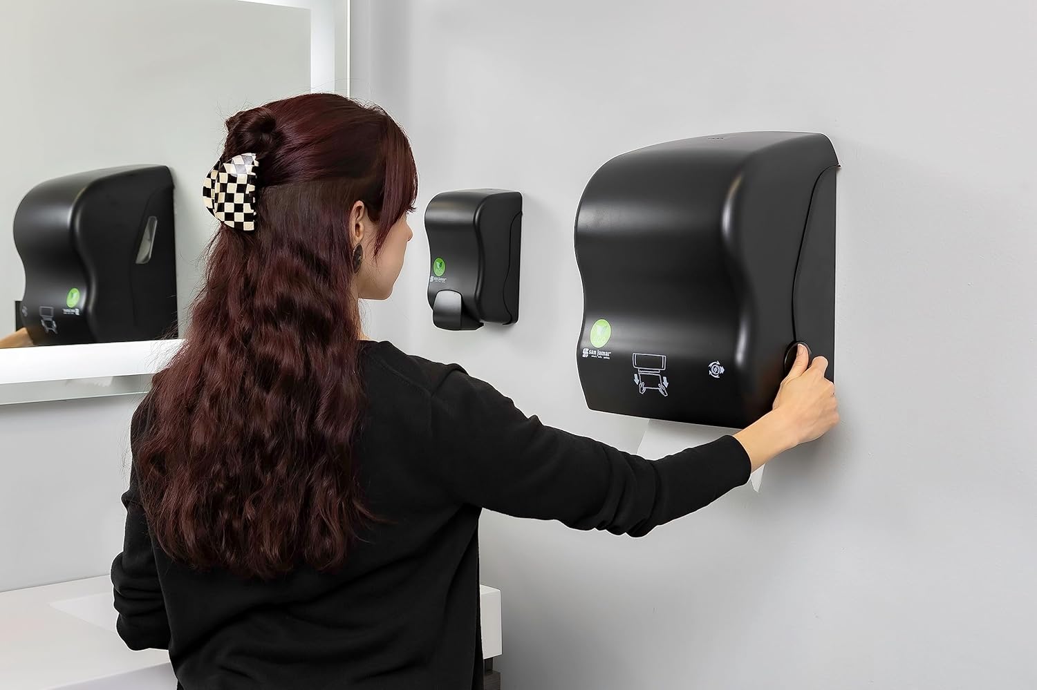 San Jamar Ecologic Recycled Plastic Paper Towel Dispenser Black