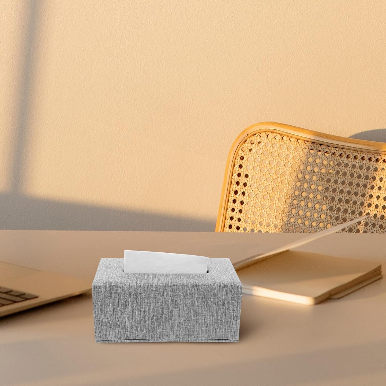 Garneck Retro PU Leather Napkin Holder