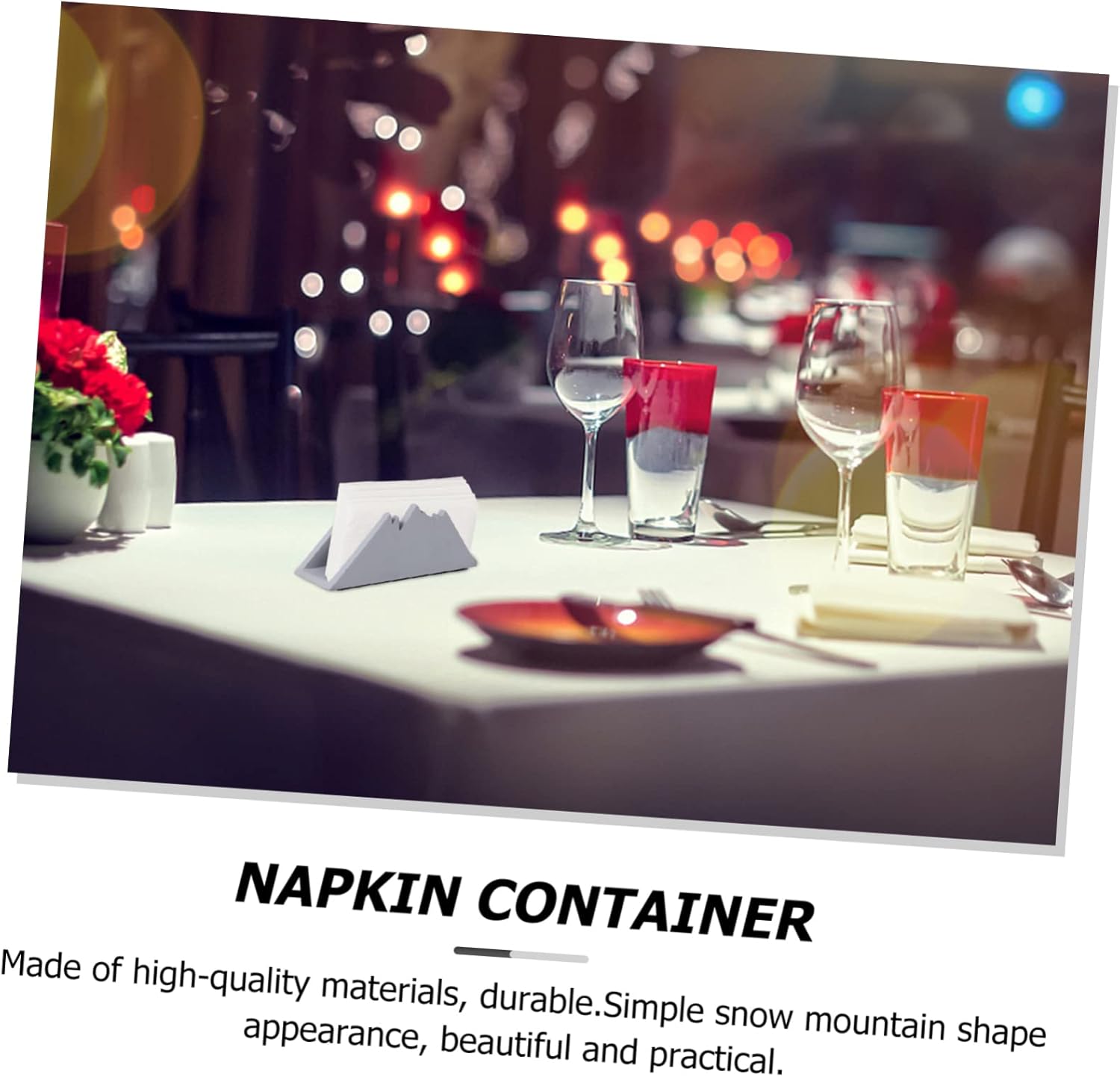 Elegant Snow Mountain Napkin Holder