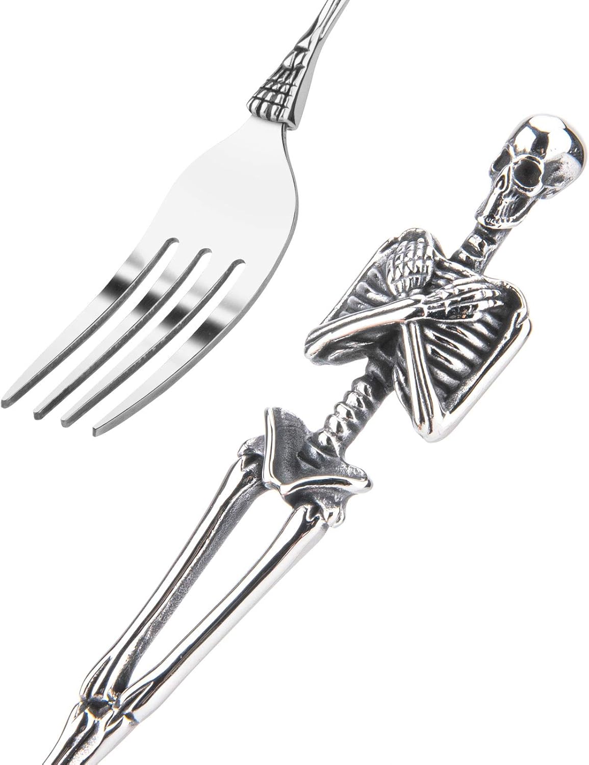 ONEKOO Dinner Fork Premium Stainless Steel Dishwasher Safe Unique Skull Design