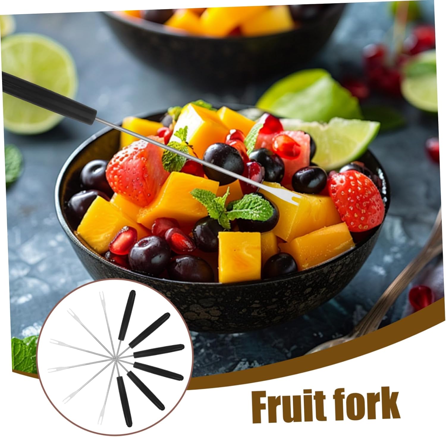 PRETYZOOM Stainless Steel Fondue Forks Set of 4