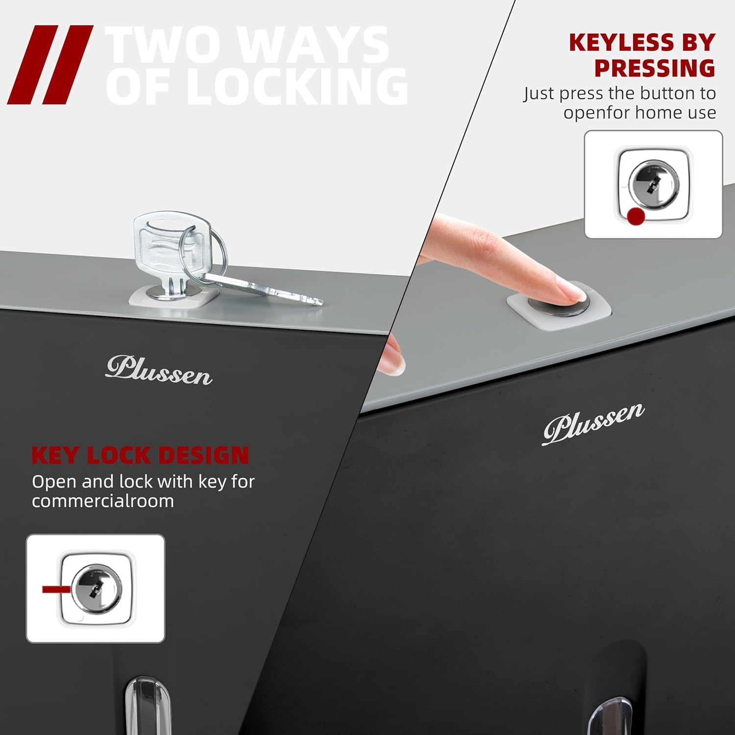 Bathroom Dispenser Waterproof Easy Install Durable Plastic 2-Pack