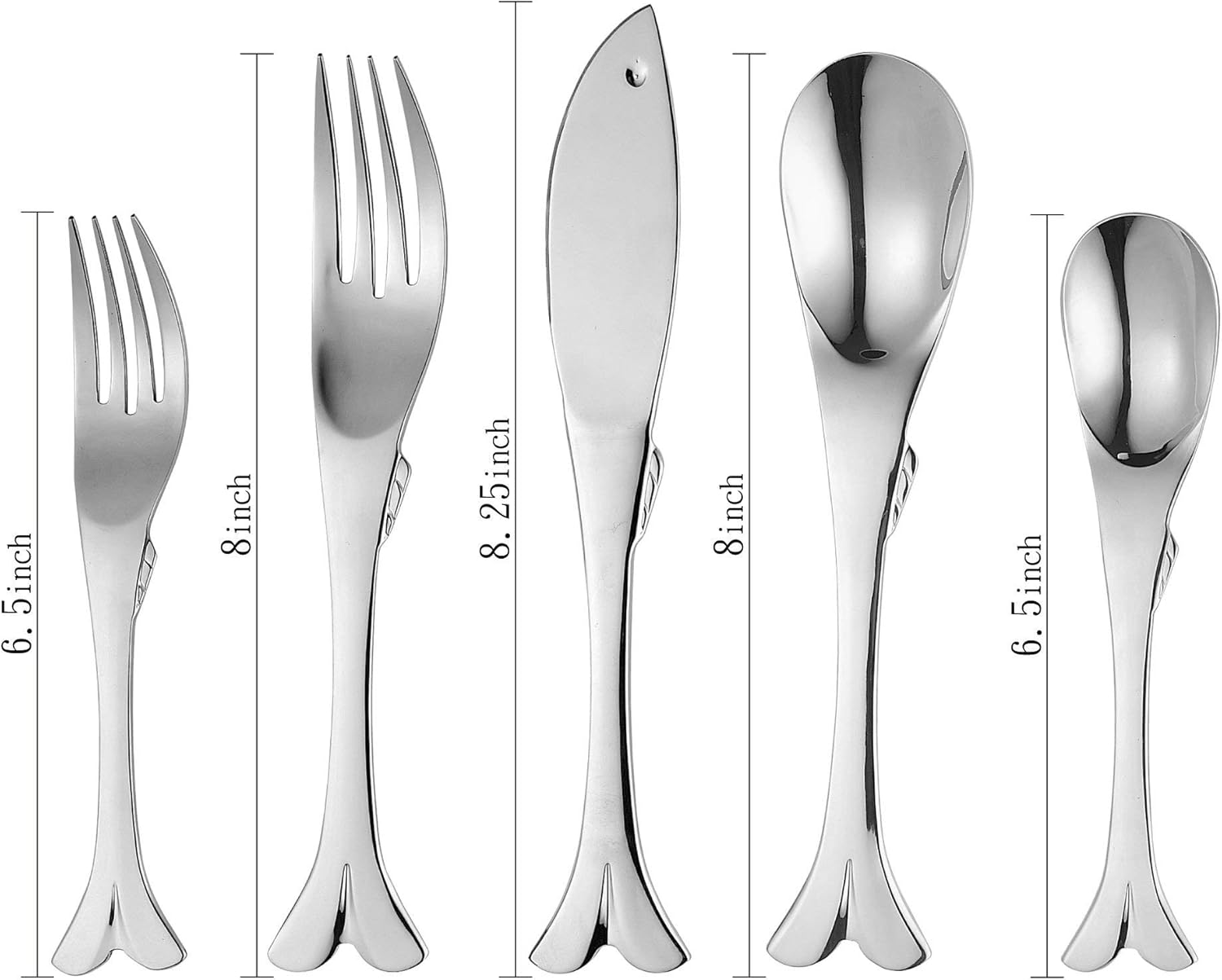Though Fish Shaped Flatware Set