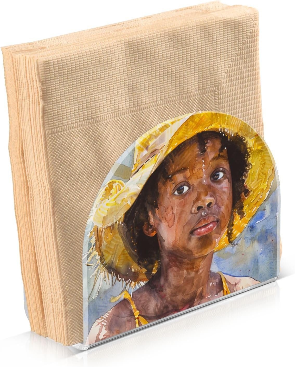 ALAZA Napkin Holder African American Napkins Dispenser