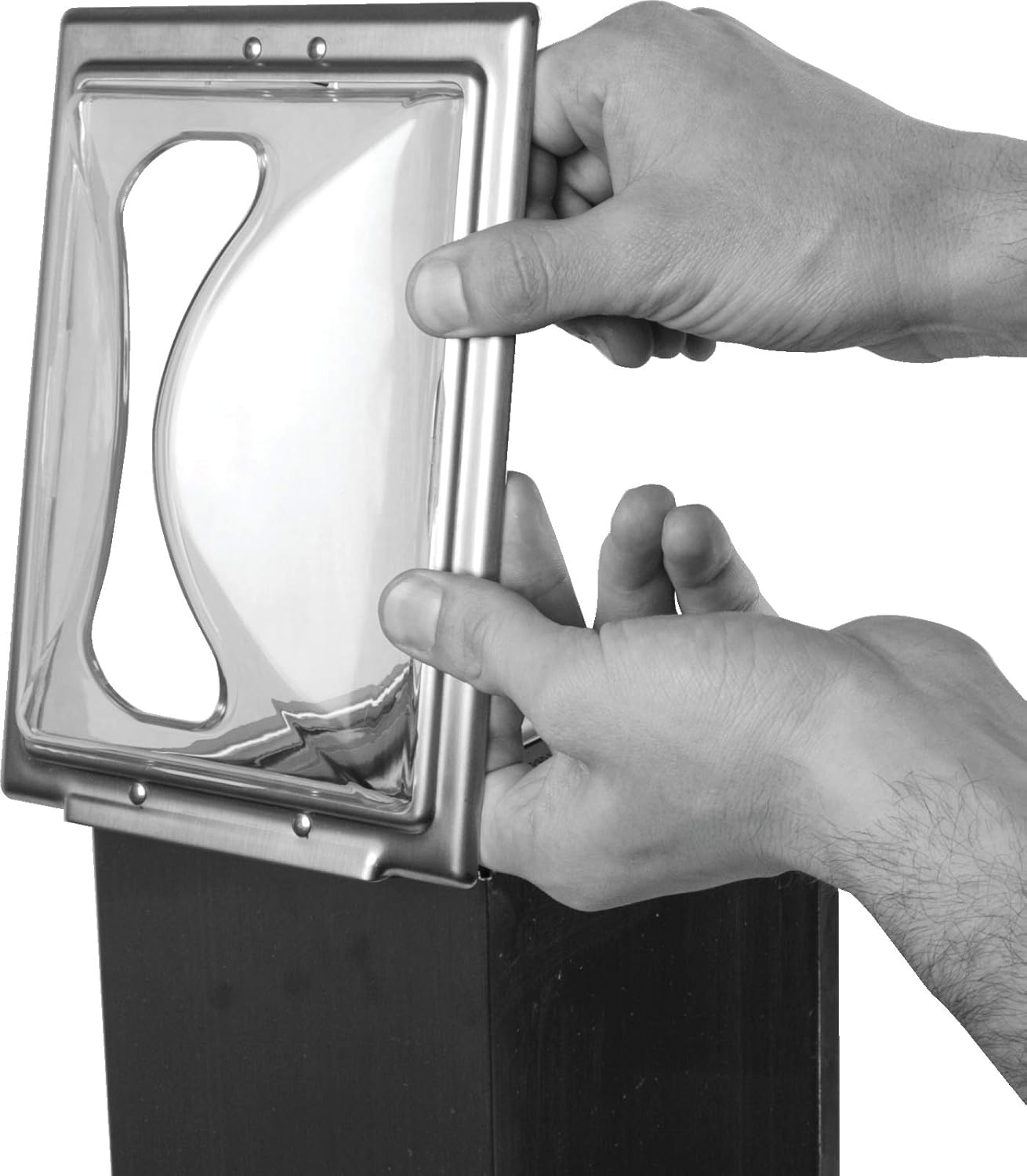San Jamar H2003 Stainless Steel Faceplate Napkin Dispenser Hidden Counter Space-Saving Durable