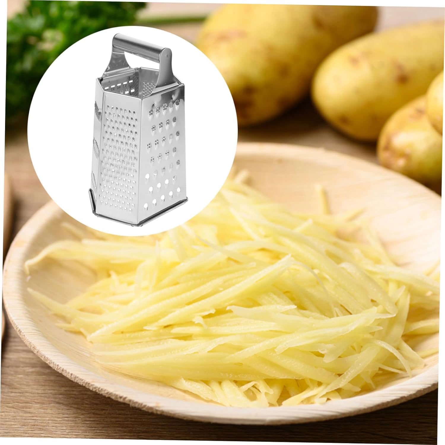 Stainless Steel Grater with 6 Shape Slicing Function Reusable Cooking Tool