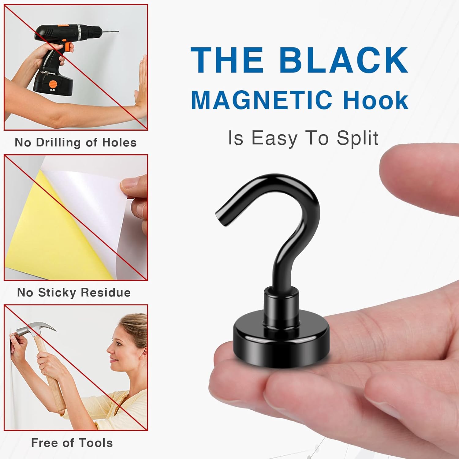 Strong Magnetic Hooks for Refrigerators and More
